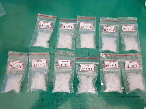 查扣的毒品。台湾《联合报》记者谢进盛/翻摄 查扣的毒品。台湾《联合报》记者谢进盛/翻摄