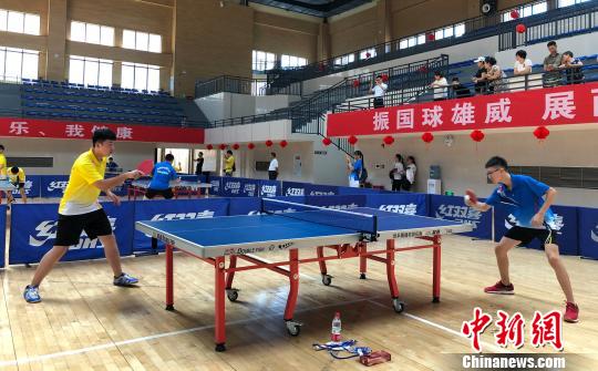 图为渝台青少年正在进行乒乓球训练。 刘相琳 摄 图为渝台青少年正在进行乒乓球训练。 刘相琳 摄